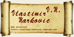 Vlastimir Marković vizit kartica